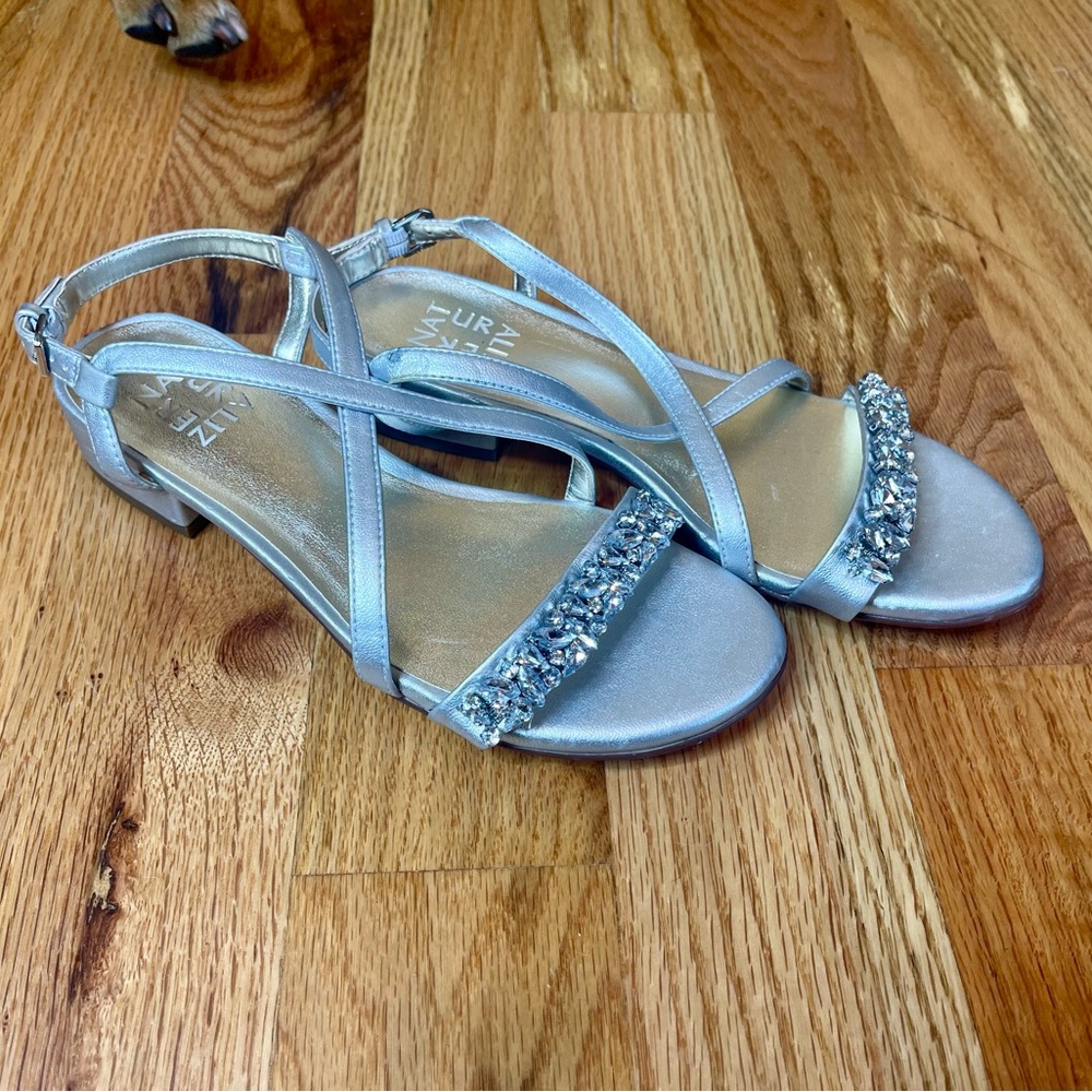 Naturalizer Silver Glam Sandals